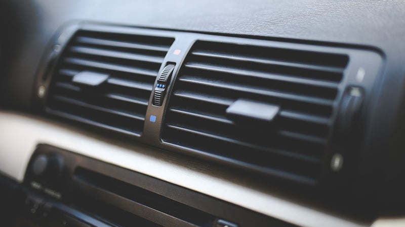 Vents on a car's heading and AC unit